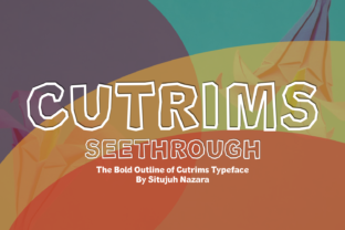 Cutrims Seethrough: A Bold Outline Font for Creative Crafters